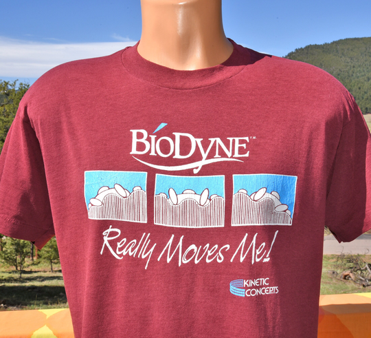 Vintage 80S T-Shirt Biodyne Moves Me Medical Screen Stars Tee Large Xl