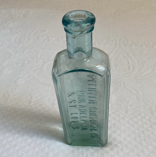 Green Bottle . Pfeiffer Chemical Company Philadelphia St. Louis Medicin