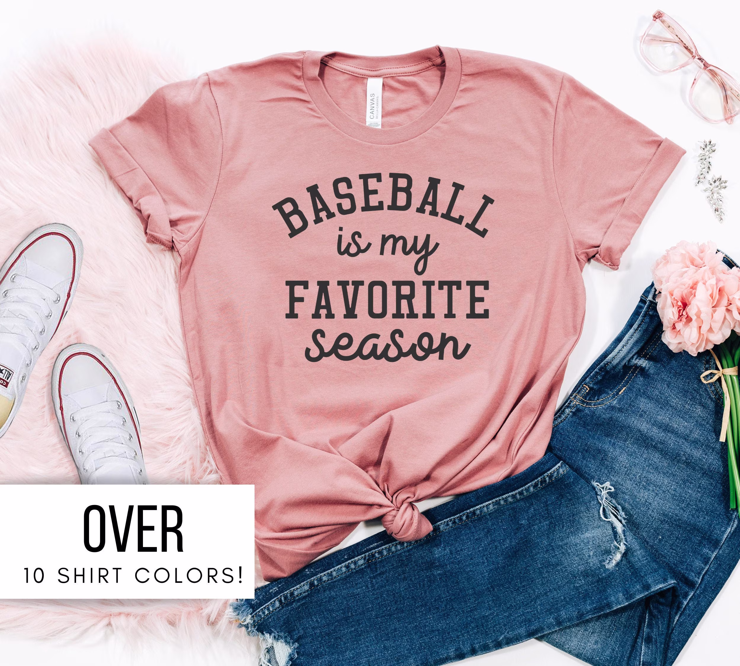 Baseball Is My Favorite Season Shirt For Mom Birthday Gift - Tshirt Women T