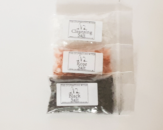 Set Of 3 Salt Sachets - Witchcraft Kit , Spell Kit, Starter Beginners Solitary, Hedge, Wicca, Casting, Baby Witch, Apothecary