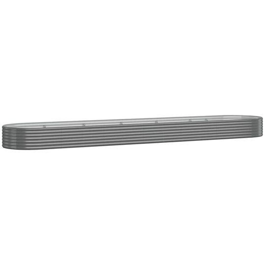 Vidaxl - Garden Planter Powder-coated Steel 507x100x36 cm Grey Grey