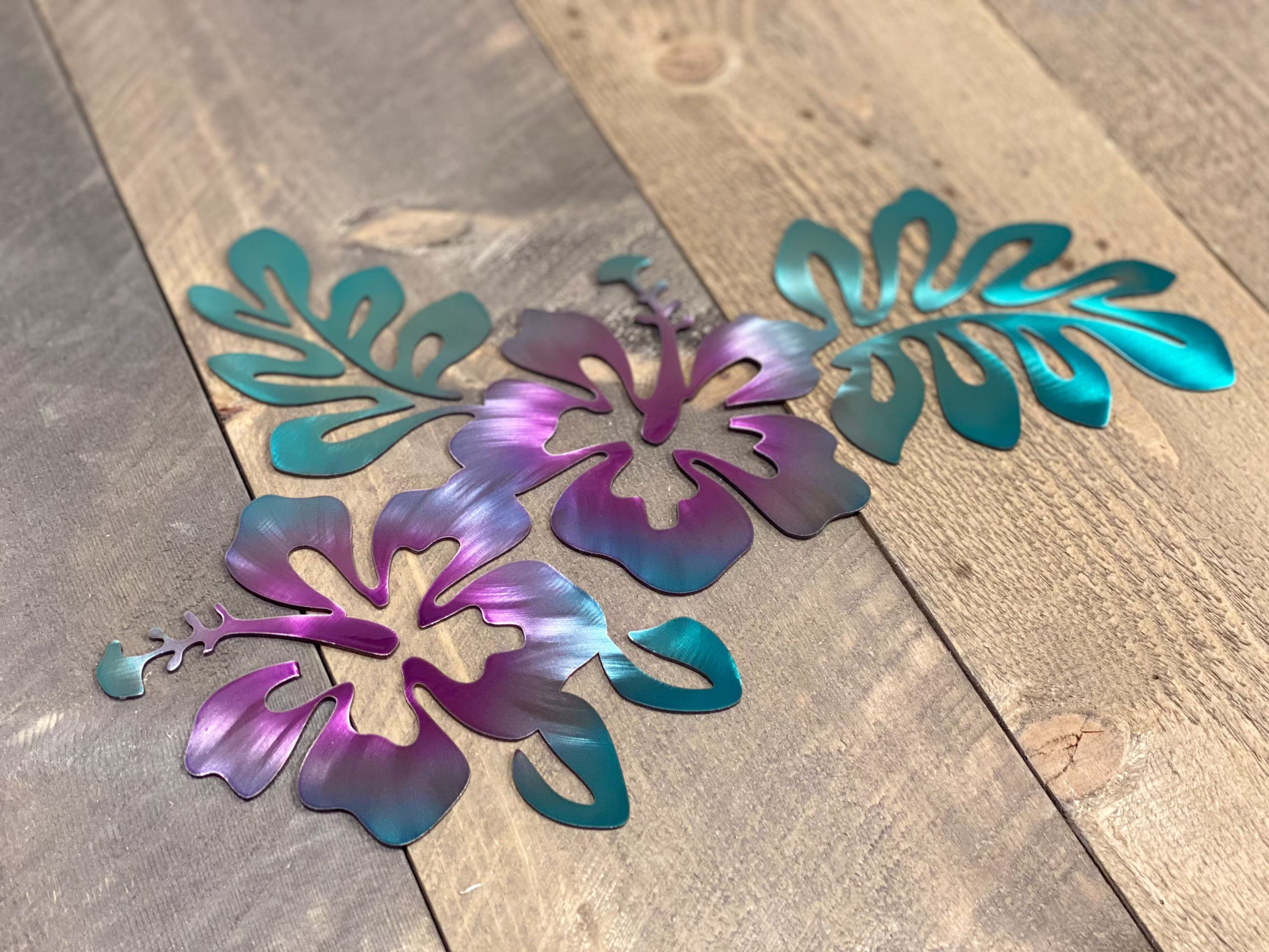 Hibiscus Wall Accent, Beach Decor, House Bathroom Decor