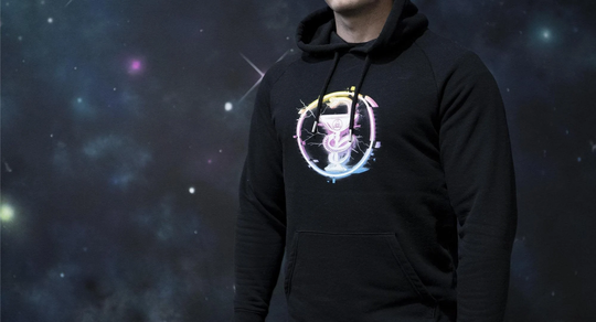 Organic Astral Glitch Slim Fit Hoodie By Primal Alchemy | Sacred Geometry, Occult & Visionary Art Prints For Gym, Yoga Activewear