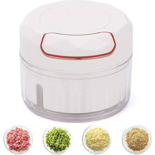 FVO - Mini Garlic Machine Multifunctional Garlic Press Manual Garlic Machine Multifunctional Vegetable Chopper Meat Grinder Blender Onion Fruit Herb