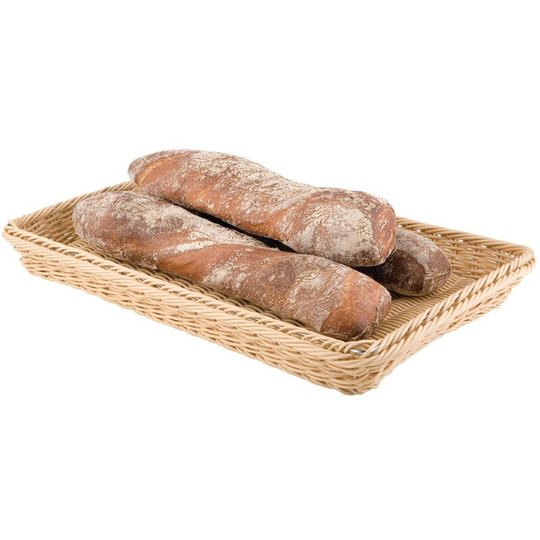 APS - Polypropylene Natural Rattan Basket 1/1 gn - CF302