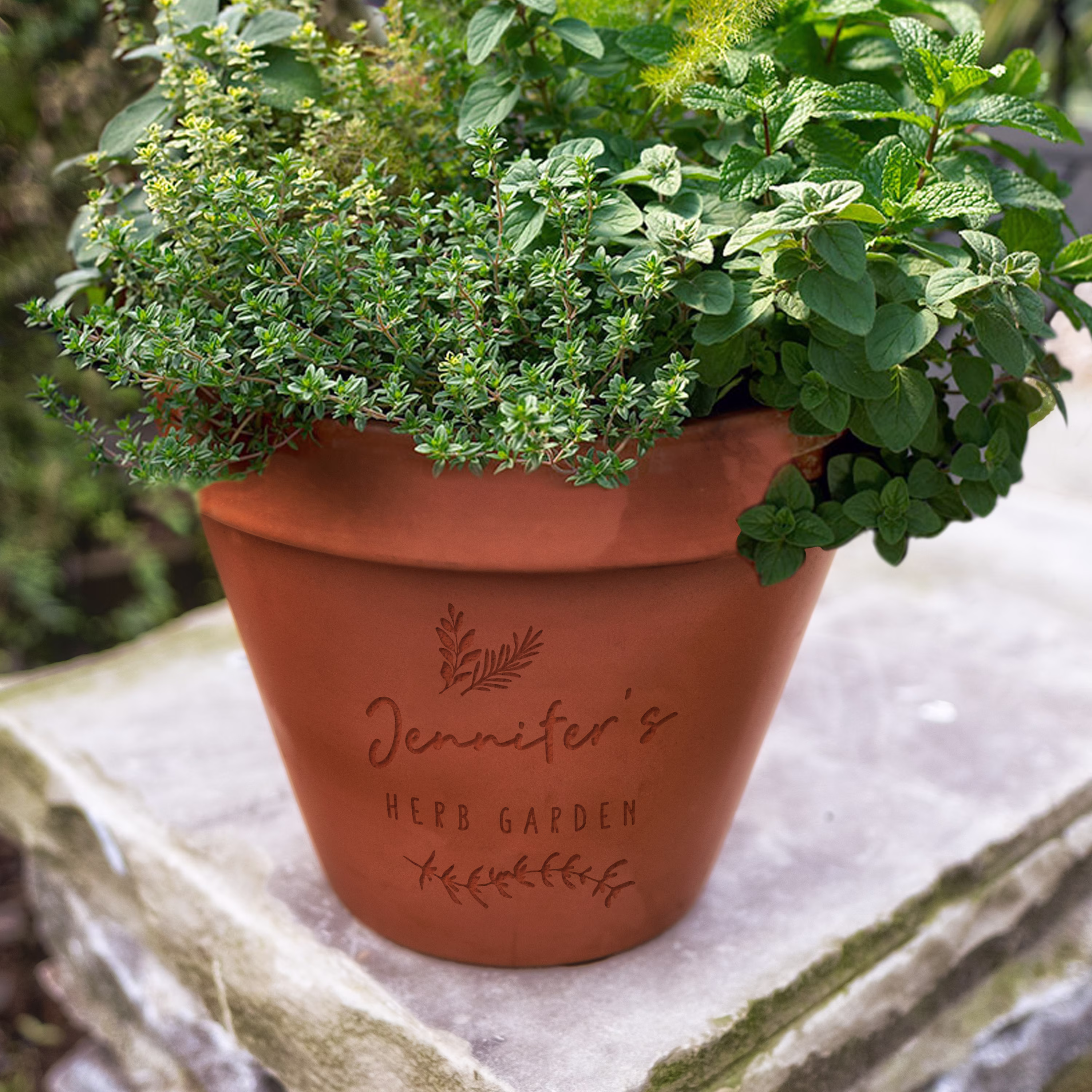 Herb Garden Personalised Plant Pot