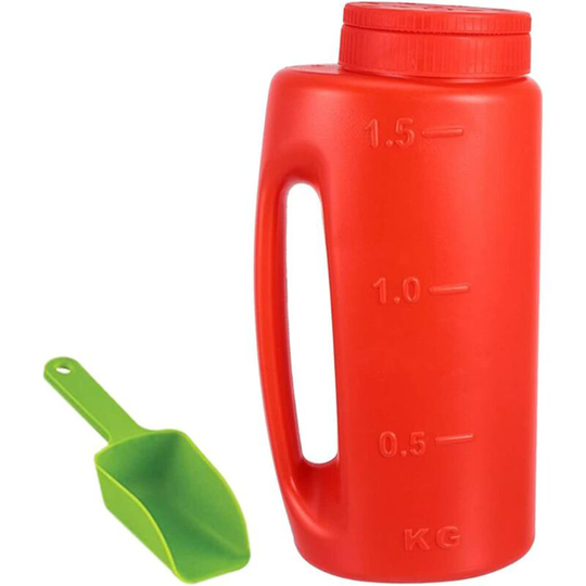 Modou - 2L Hand Seed Fertilizer Salt Spreader Adjustable Hole Size Gardening Tool Watering Tool Salt Shaker Portable Fertilizer