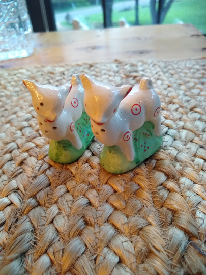 Vintage Lamb Salt & Pepper Shakers, Made in Japan
