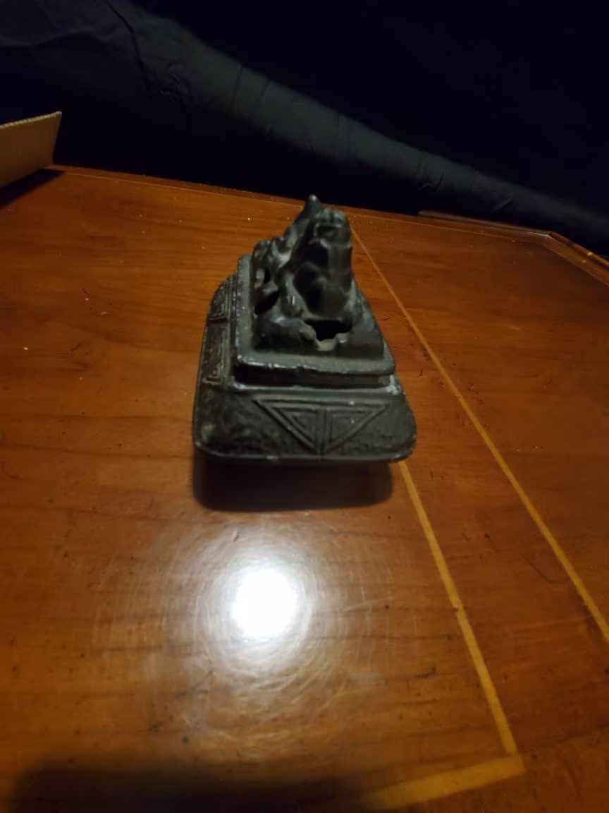 Vintage/Antique Foo Dog Metal Incense Burner/Holder Yamato Trading Co Inc Japan - New York, Solid