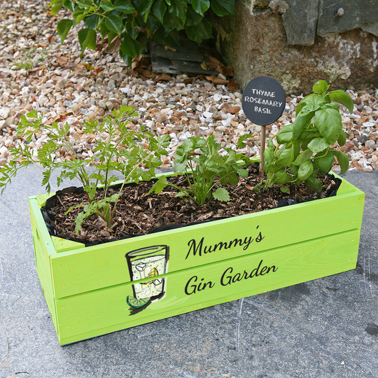 Personalised Gin Garden, Ivory/Lime Green/Lime
