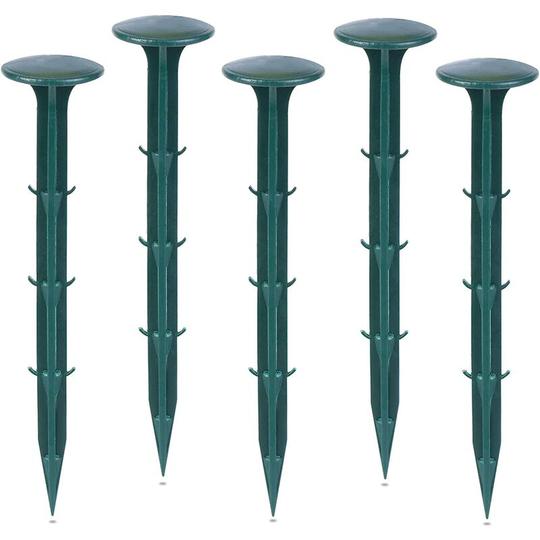 Plastique Piquets de Fixation de Jardin,pour Jardin pour la Fixation des Tissus Anti Mauvaises Herbes Protection Contre Les uv (100 pièces, Vert)
