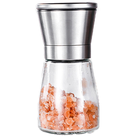 Fvbjd - Salt and Pepper Grinder- Salt and Pepper Shakers for Professional Chef with Brushed Stainless Steel Stainless Steel Short
