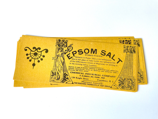Antique Beauty Rx Labels - Epsom Salt