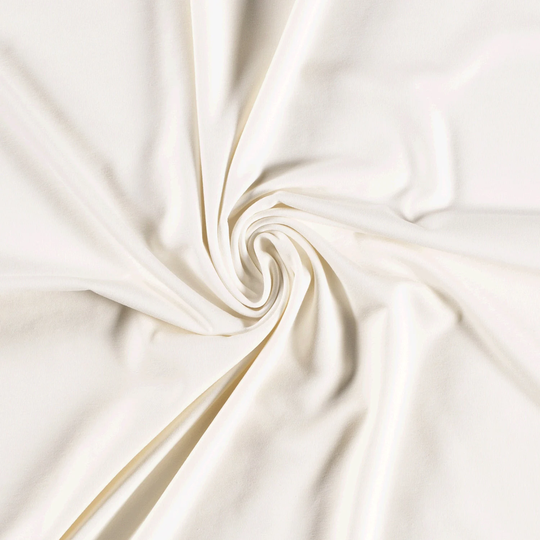 Off White - Plain Organic Cotton Jersey By Quarter Metre Cotton Jersey Dressmaking UK Shop
