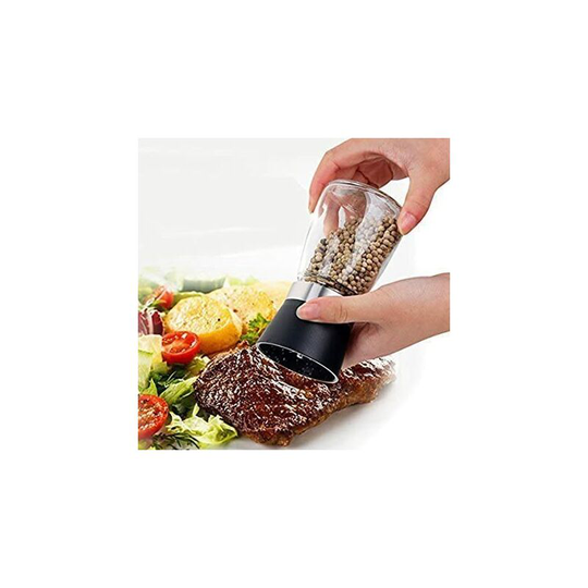 Briday - High Grip Glass Salt or Pepper Grinder, Glass Body Pepper Shakers, Salt or Pepper Mill Set, Pack of 2