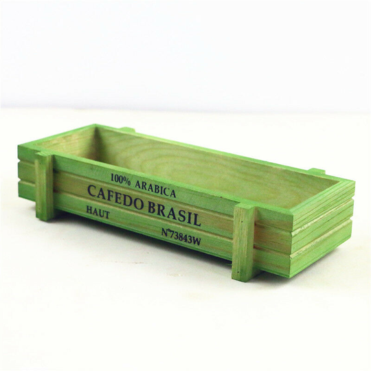 Wooden Outdoor Garden Planter, Rectangular Flower Box, Outdoor Balcony Planter, Indoor & Outdoor Plant Pot 1pcs Green - Litzee