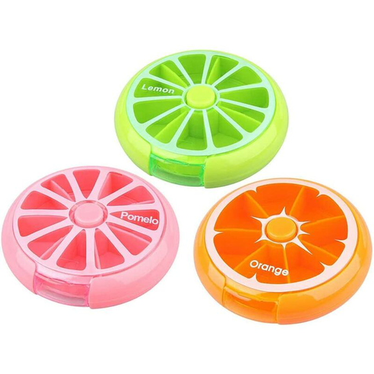 3 Pieces Daily Pill Organizer Travel Plastic Pill Box Dispenser for Medicine and Vitamins