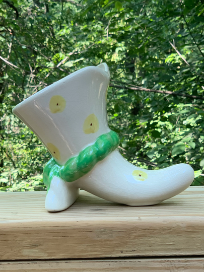 Vintage Boot Ceramic Planter