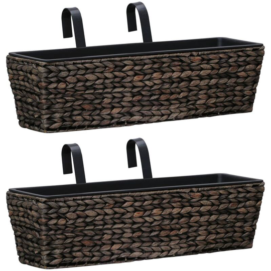 Vidaxl - Garden Planters 2 pcs Water Hyacinth Brown Brown