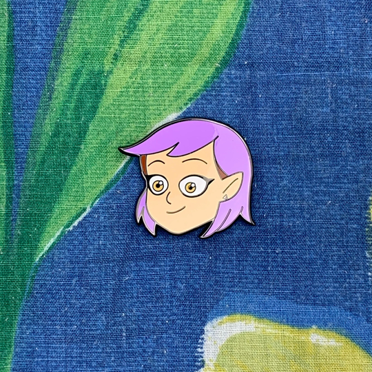 Owl House Amity Season 2 Pink Hair Enamel Pin | 1.5 Inch Hard