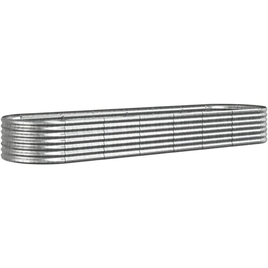 Vidaxl - Garden Planter Powder-coated Steel 296x80x36 cm Silver Silver