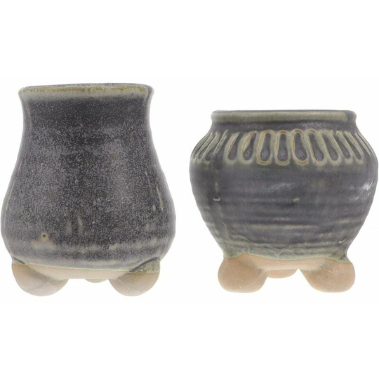 Briday - Pcs Mini Flower Pot Retro Vintage Flower Pot Ceramic Succulent Planter Flower Plant Container Cactus Holder for Home Garden Decoration