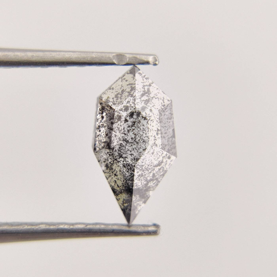 0.44 Ct Salt & Pepper Diamond Geometric Shape Feceted Polished Engagement Ring Jewelry Best Price Ck0285