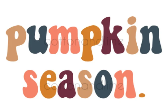 Pumpkin Season Retro Sublimation Transfer; Ready To Press