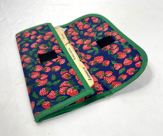 strawberry Coupon Organizer, Holder, Wallet Coupon Clutch, Bag, Vintage Organizer