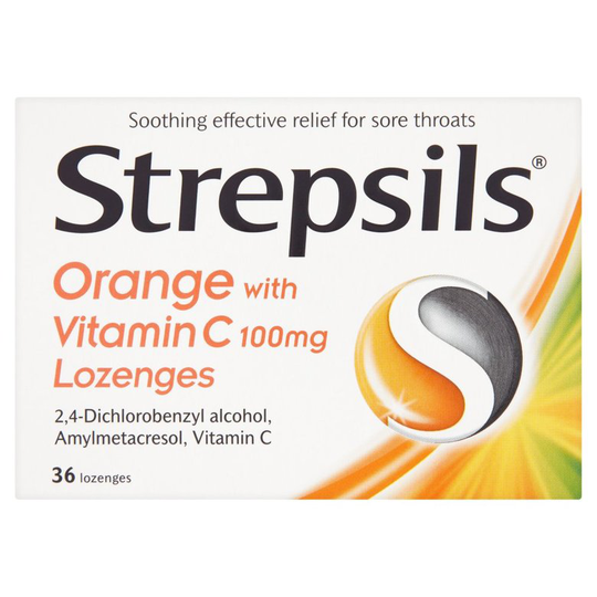 Strepsils Orange With Vitamin C Lozenges 36