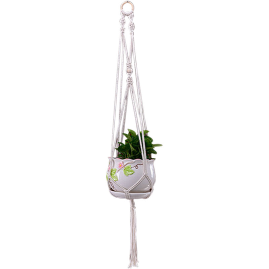 Asupermall - Macrame Plant Hanger Woven Decorative Flower Pot Holder Indoor Outdoor Hanging Planter Basket Handmade Cotton Rope Home Decor,model: