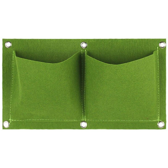 Deckon - Wall plant bag Garden plant bag, green & 2 pockets - green & 2 pockets
