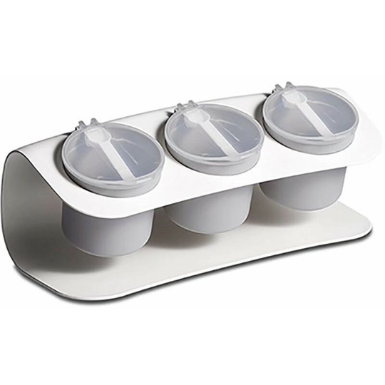 Home Fersonation With Cover Kitchen Supplies Seasoning Jar Salt Sugar Storage Box Fersonation Box Fersonation Box for Fersonation Pot (White