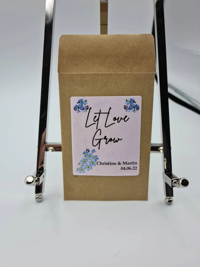 Wedding Let Love Grow Pocket Custom Personalised Envelopes, Marriage, Happy, Sentiments, Love, Missing You, Loved Ones, Memories