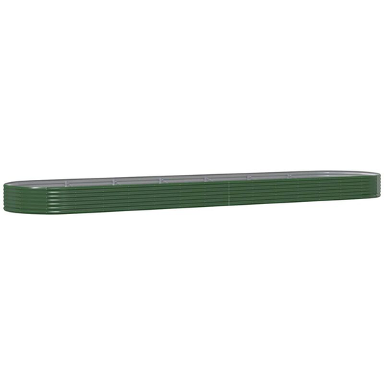 Vidaxl - Garden Planter Powder-coated Steel 600x140x36 cm Green Green