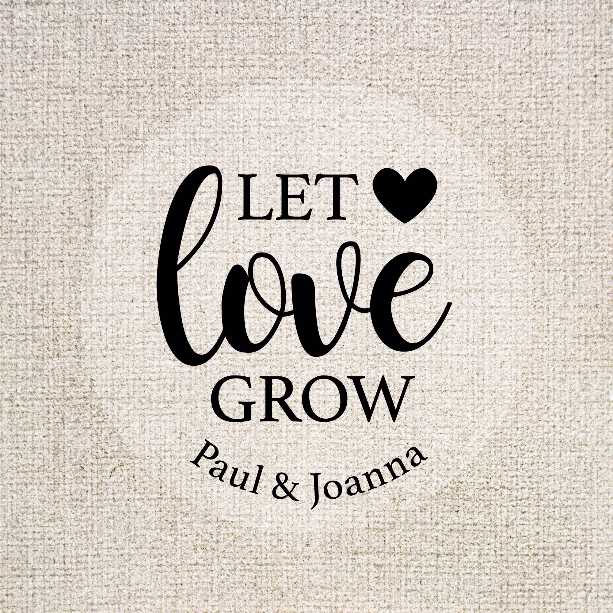 Let Love Grow Transparent Stickers, Clear See Through Wedding Labels, Succulent, Seeds, Plants, Personalised