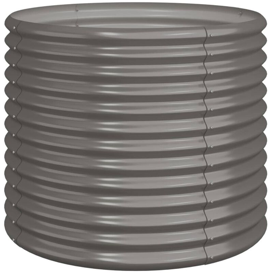 Vidaxl - Garden Planter Powder-coated Steel 80x80x68 cm Grey Grey