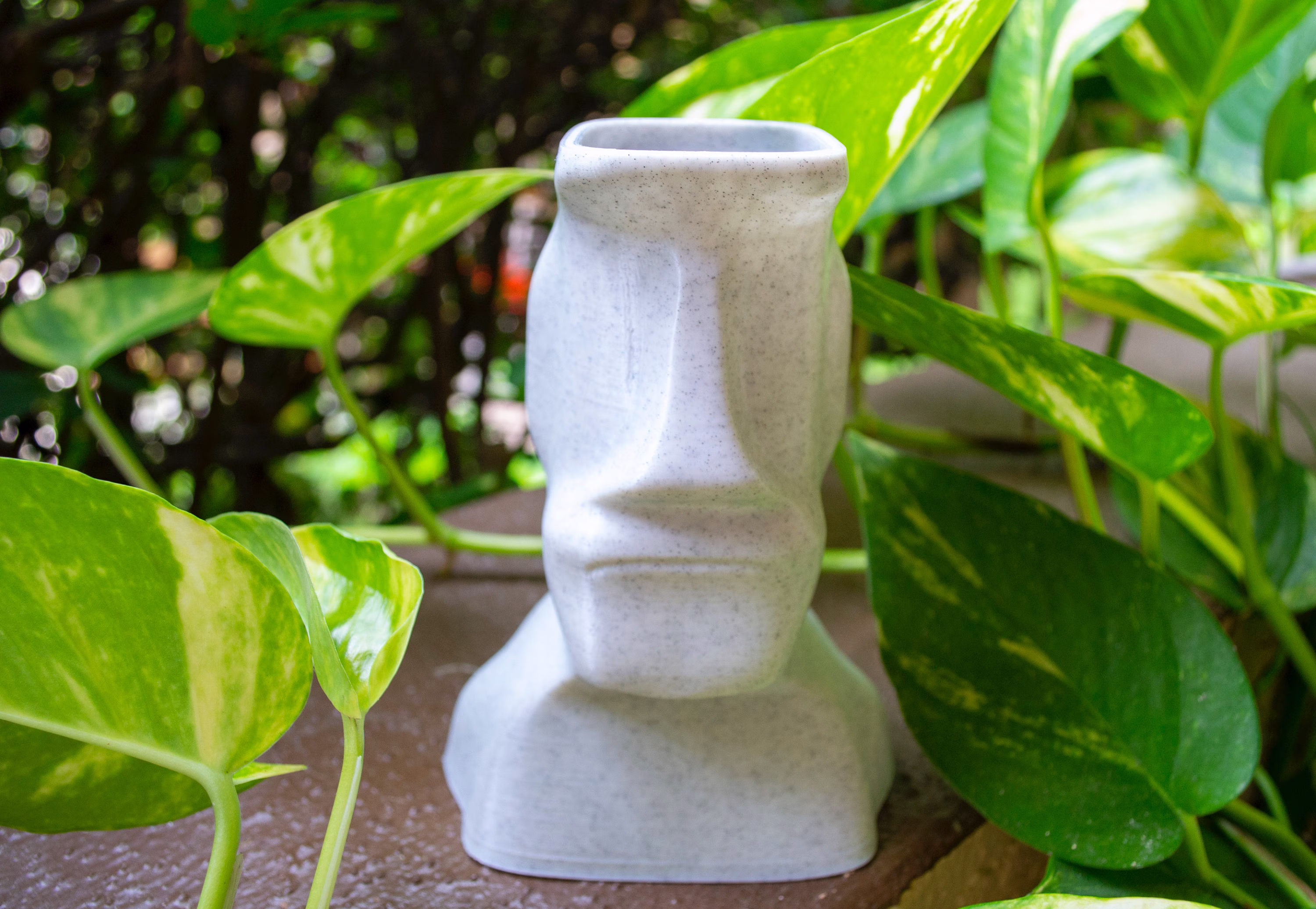 Moai Easter Island Statue Planter Pot | Ideal For Houseplants, Succulents Made From Sustainable 3D Printed Pla Plastic