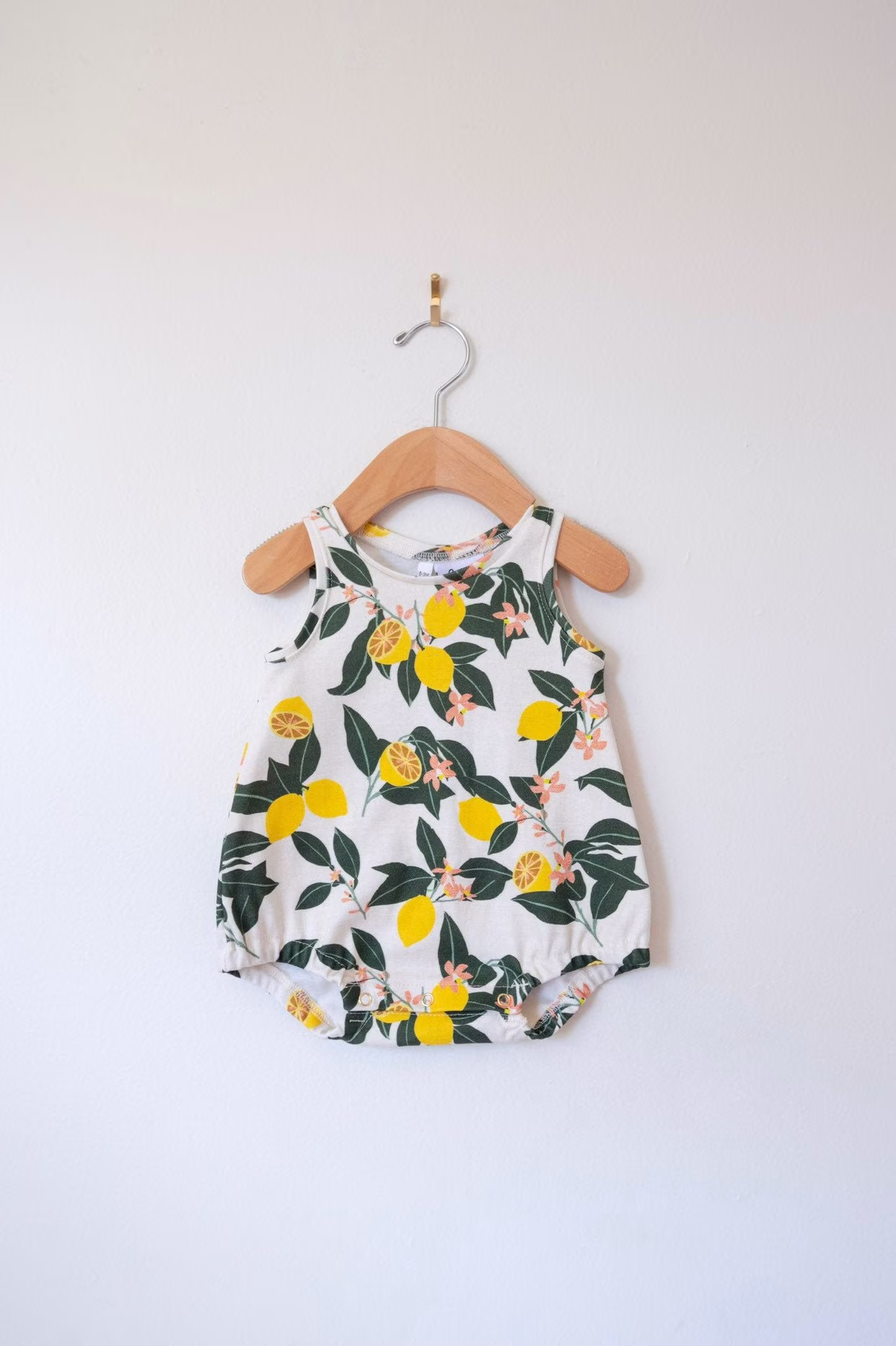 Lemon Baby Romper // Organic Clothes Girl/Playsuit Clothing Bubble Summer