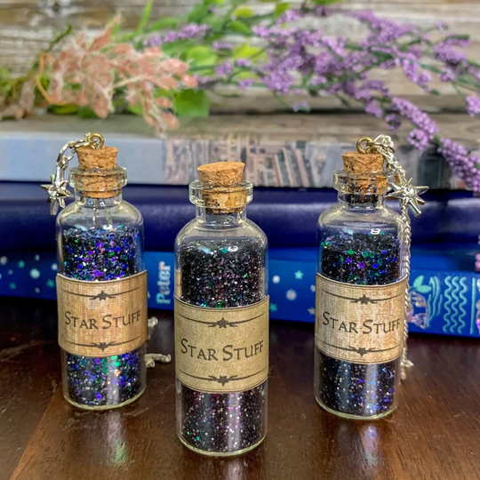 Star Stuff Bottle, Space Dust Charm, Stardust Glitter Bottle Witch Cosmic , Necklace
