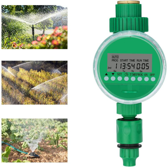 Betterlifegb - Watering Timer, 3/4 '19mm Automatic Electronic Timer, Digital Watering Timer, with lcd Screen, For Herb Greenhouse Flowers Garden