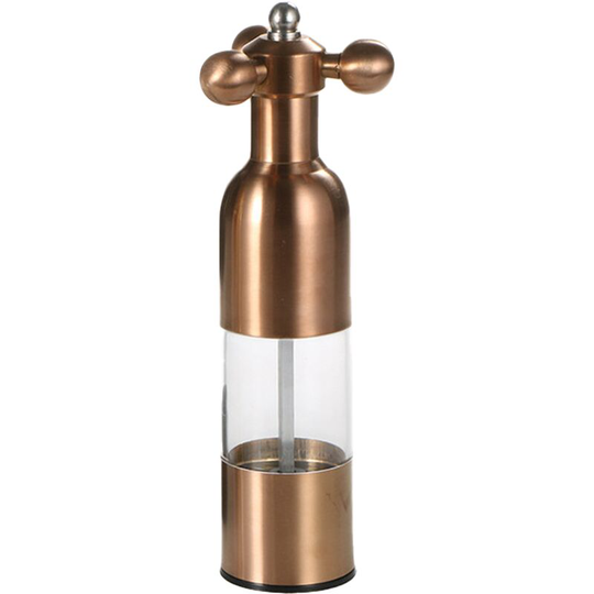 Pepper Grinder Salt Shaker, Kitchen Stainless Steel Salt Pepper Grinders Hand-Made Adjustable rose gold large