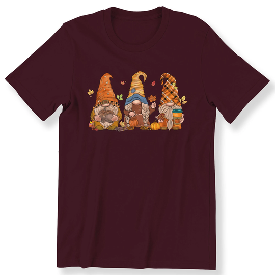 Autumn Gnomes For Men Women & Kids T-Shirt Pumpkin Lovers Season Top Graphic Tee Fall Shirt Vibes