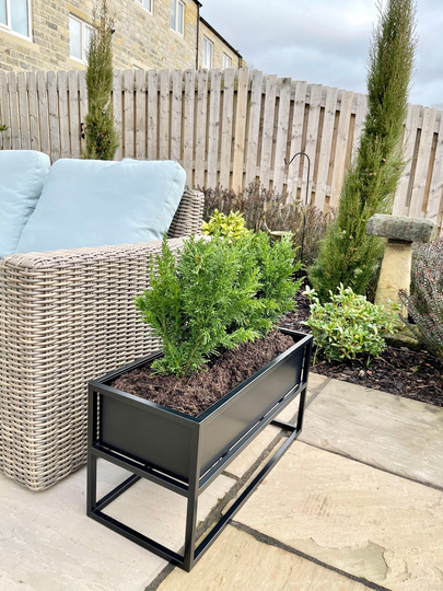 Metal Standing Planter Low