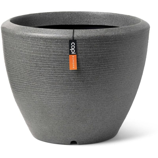 Capi - Plant Vase Arc Granite Tapered Low 48x35 cm Anthracite Anthracite