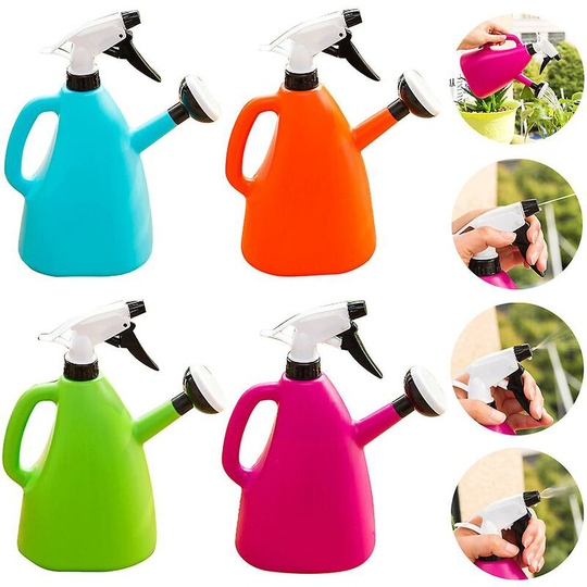 Refillable Mist Bottle Watering Can Pot Sprayer Bottle Garden Plants Tool 2-in-1 Plant b 1pcs blue