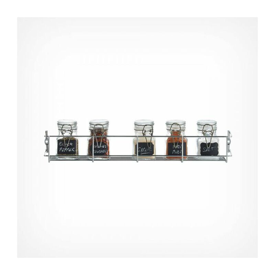 Vonshef - Spice Rack Wall Mounted - Single Tier Spice Rack organiser for Inside Cupboard Door- Organiser Wire Rack Shelf for Herbs, Spices and