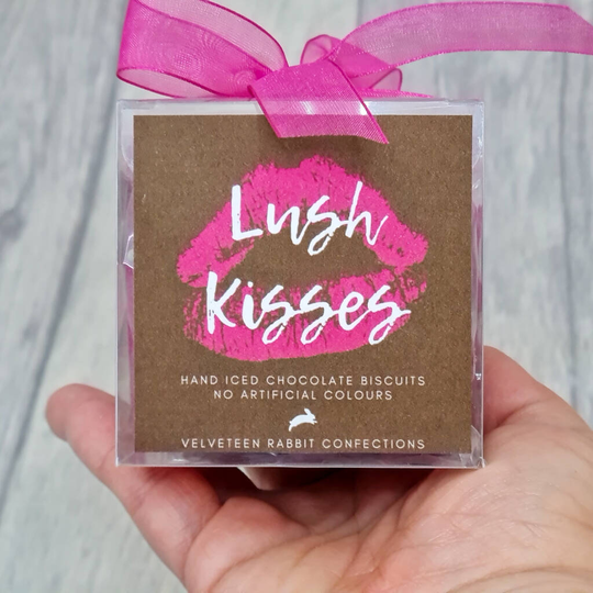 Valentine's Biscuits Gift, Lush Kisses, Lips Biscuits
