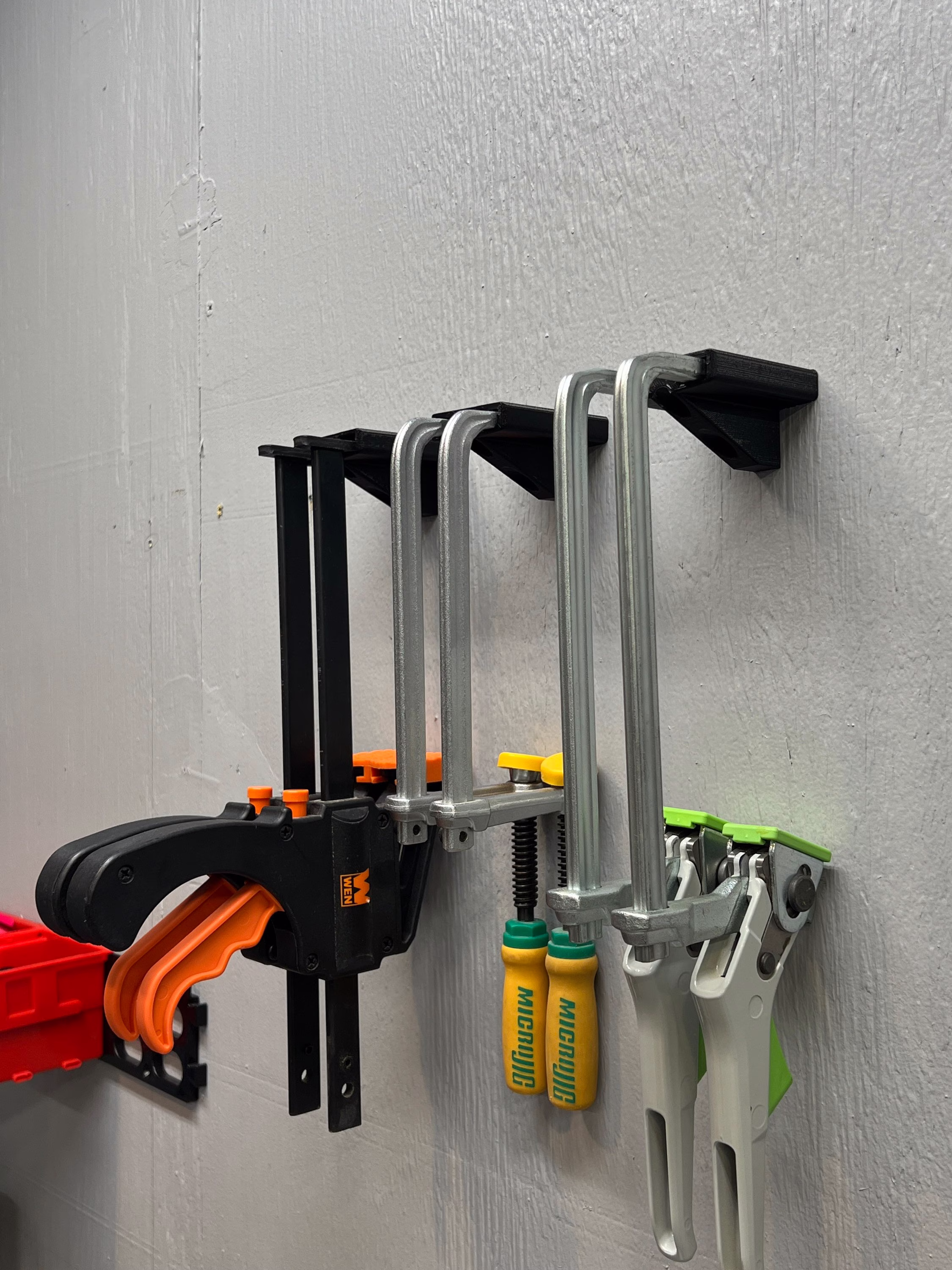 Quickclamp/Mini Clamp Storage Hangers For Microjig, Festool, Wen | Workbench Clamping System Tool Organizer