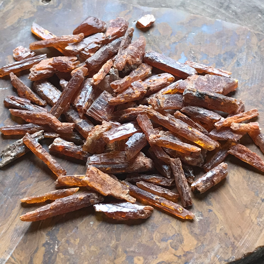 Orange Kyanite Sticks Organic Slices Natural Stone Lot